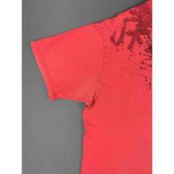 Vintage Y2K SouthPole AOP Red Shirt XL Streetwear Hype Art Logo Rare Hip Hop Art - Picture 5 of 16